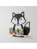 Zestawy mebli dla dzieci - Woody Kids Regał ścienny w kolorze czarno-białym - 33 x 35 x 10 cm - miniaturka - grafika 1