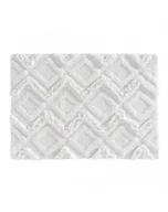 Dywaniki łazienkowe - Dywanik Bawełniany Dywanik Łazienkowy Biały 50x80 cm - miniaturka - grafika 1