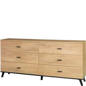 Komody - Komoda 5 John Jurek Meble Dąb Lefkas, Czarny - miniaturka - grafika 1