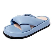 Sandały damskie - L37 HANDMADE SHOES Sandały damskie Happy Station, niebieski, 38 EU - miniaturka - grafika 1