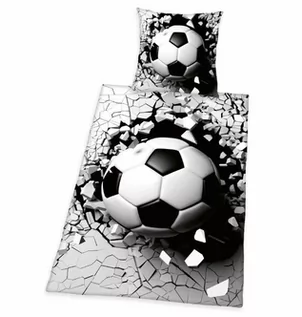 Pościel - Herding Pościel bawełniana Football, 140x200 cm, 70x90 cm - grafika 1