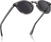 Okulary przeciwsłoneczne - Okulary przeciwsłoneczne CARFIA Męskie okulary przeciwsłoneczne z polaryzacją Retro Okrągła ramka octanowa UV 400 Moda - miniaturka - grafika 1