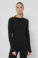 Bielizna sportowa damska - Icebreaker longsleeve funkcyjny wełniany kolor czarny - miniaturka - grafika 1