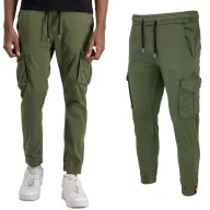 Odzież taktyczna i umundurowanie - Spodnie Alpha Industries Cotton Twill Jogger 116202 142 - Ciemnooliwkowe XL - miniaturka - grafika 1