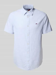 Koszula casualowa o kroju regular fit z mieszanki bawełny i lnu - Koszule męskie - miniaturka - grafika 1