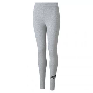 Legginsy - Legginsy dla dzieci Puma ESS Logo Leggings Jr 587035 (kolor Szary/Srebrny, rozmiar 164cm) - grafika 1