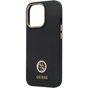 Guess GUHCP13LM4DGPK iPhone 13 Pro / 13 6.1" czarny/black hardcase Silicone Logo Strass 4G - Etui i futerały do telefonów - miniaturka - grafika 6