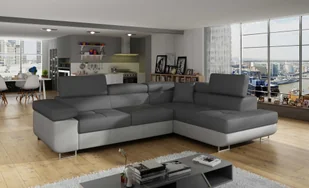 nabbi Narożnik ze składaną i miejscem do przechowywania Almero P - czarny / jasnoszary - Narożniki nabbi Narożnik ze składaną i miejscem do przechowywania Almero P - czarny / jasnoszary - Narożniki - miniaturka - grafika 1