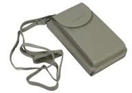 Portfele - Damski Pionowy Portfel Na Pasku Jennifer Jones z Funkcją Torebki 1125-1 Portfelo-Torebka JASNY POPIELATY 19 x 12 x 6 [cm] - miniaturka - grafika 1