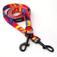 Smycze dla psów - Długa Smycz Dla Psa Tie Dye Przepinana Regulowana szerokość 2 cm, czarny karabińczyk 7 cm-220 cm - miniaturka - grafika 1