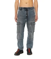 Spodnie męskie - jeans uomo diesel d-krooley-cargo jogg a09731 068ez-02 - miniaturka - grafika 1
