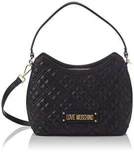 Love Moschino Damska pikowana torba na ramię Borsa Pu Nero, czarna, 24 x 29 x 12, Czarny, 24x29x12 - Torebki damskie - miniaturka - grafika 1