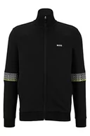 Bluzy męskie - BOSS Męska bluza Skaz 1, czarna 1, XL, czarny (Black1), XL - miniaturka - grafika 1