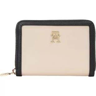 Tommy Hilfiger Damskie portfele TH Essential S MED ZA CB, biała glina/czarna, jeden rozmiar, Biała glinka/czarna - Portfele - miniaturka - grafika 1