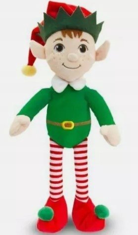 Elf Wisząca Pluszowa Zabawka Zielona 40 cm