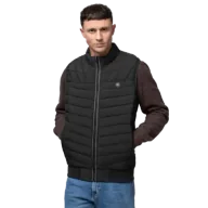 Kurtki i kamizelki sportowe męskie - Pit Bull Bezrękawnik Pikowany Bez Kaptura Naylor Black - miniaturka - grafika 1