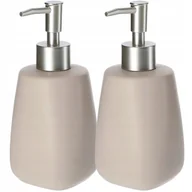 Akcesoria łazienkowe - Dozownik na mydło w płynie Palmi 400 ml 2 szt. - miniaturka - grafika 1