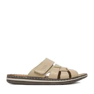 Klapki i japonki męskie - Klapki Rieker CEO-21073-60 Beżowy - miniaturka - grafika 1