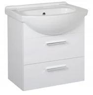 Szafki łazienkowe - Zestaw Aspen Szafka Z Umywalką Biała - miniaturka - grafika 1