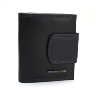 Portfele - Portfel damski Double Mini - czarno-granatowo - miniaturka - grafika 1