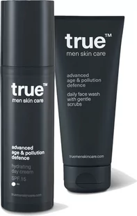 True men skin care - Zestaw na dzień - żel do mycia oraz nawilżający krem do twarzy - Zestawy kosmetyków męskich - miniaturka - grafika 1