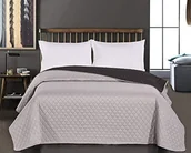 Narzuty - DecoKing Axel dwustronna narzuta na łóżko, kolory: srebrny/antracyt/czarny 15155 - miniaturka - grafika 1