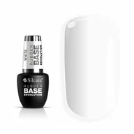 Lakiery hybrydowe - Silcare Rubber Base Revolution baza kauczukowa White 9ml - miniaturka - grafika 1