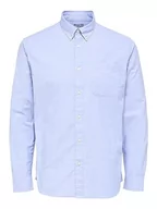 Koszule męskie - SELECTED HOMME Koszula męska z bawełny organicznej Oxford, jasnoniebieski, XXL - miniaturka - grafika 1