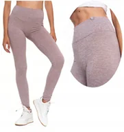 Legginsy - Legginsy Damskie z Wysokim Stanem Klasyczne Gładkie Wygodne MORAJ L/XL - miniaturka - grafika 1