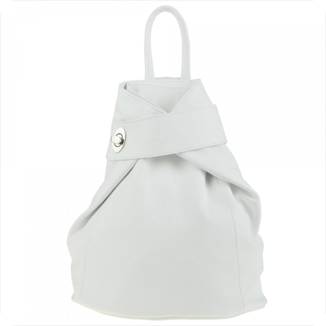 Zgrabny biały plecak skórzany