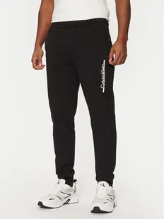 Calvin Klein Spodnie dresowe K10K114342 Czarny Regular Fit - Spodnie sportowe męskie - miniaturka - grafika 1