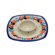 Świeczniki - Ceramiczna podstawka na jajko Ceramika Bolesławiec - miniaturka - grafika 1