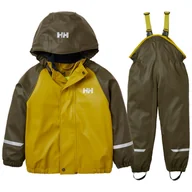 Pozostała odzież narciarska - Helly Hansen Bergen Fleece PU 2.0, kombinezon przeciwdeszczowy, dziecięcy, zielony - miniaturka - grafika 1