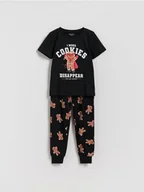 Skarpetki dla dzieci - Reserved - Świąteczna piżama - czarny - miniaturka - grafika 1