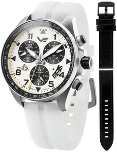 Zegarek Zegarek Vostok Europe 6S30-325A743SW Space Race White Chrono - Zegarki męskie - miniaturka - grafika 1