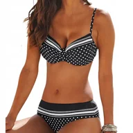 Stroje kąpielowe - STRÓJ KĄPIELOWY DWUCZĘŚCIOWY KOSTIUM DAMSKI BIKINI USZTYWNIANY PUSH UP XXL - miniaturka - grafika 1