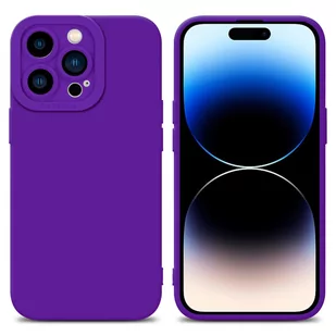 Pokrowiec Etui Do Apple iPhone 14 PRO w FLUID CIEMNY FIOLET TPU Silikonowe Obudowa Ochronny Case Cover Cadorabo - Etui i futerały do telefonów - miniaturka - grafika 1