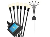 Lampy ogrodowe - Lampa Solarna Wbijana Kuleczki 6 Led Lampka Ogrodowa Kule Kulki - miniaturka - grafika 1