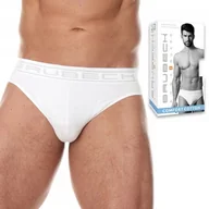 Majtki męskie - Slipy męskie bezszwowe bawełniane majtki BRUBECK BE0029M biały - L - miniaturka - grafika 1