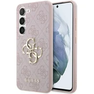 Etui i futerały do telefonów - Etui GUESS 4G Big Metal Logo do Samsung Galaxy S24 Różowy - miniaturka - grafika 1