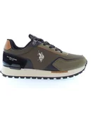 Trampki męskie - U.S. Polo Assn. Sneakersy w kolorze khaki - miniaturka - grafika 1