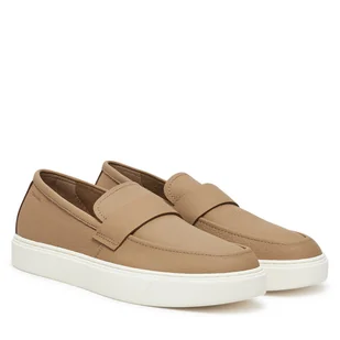 Sneakersy Calvin Klein Moccasin Lth Unlined HM0HM01813 Brązowy - Sneakersy męskie - miniaturka - grafika 1