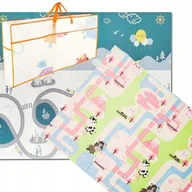 Zabawki interaktywne dla dzieci - Mata Piankowa Dwustronna Edukacyjna Składana Dla Dzieci Duża 150X200 Pianka - miniaturka - grafika 1