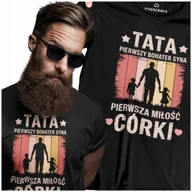 Koszulki męskie - KOSZULKA DLA TATY OJCA NA 40 50 60 70 30 URODZINY BOHATER SYNA MIŁOŚĆ CÓRKI - miniaturka - grafika 1