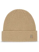 Czapki damskie - Tommy Hilfiger Czapka Cashmere Chic Beanie AW0AW15321 Beżowy - miniaturka - grafika 1