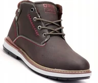 Botki męskie - TRZEWIKI BIG STAR BB174060 Męskie Brązowe Wygodne i Stylowe R. 42 - miniaturka - grafika 1