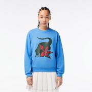 Bluzy damskie - Lacoste damska bluza z polaru z bawełny organicznej x Netflix Loose Fit - miniaturka - grafika 1