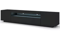 Szafki RTV - Szafka RTV AURA 200 uniwersalna czarny mat + LED - miniaturka - grafika 1