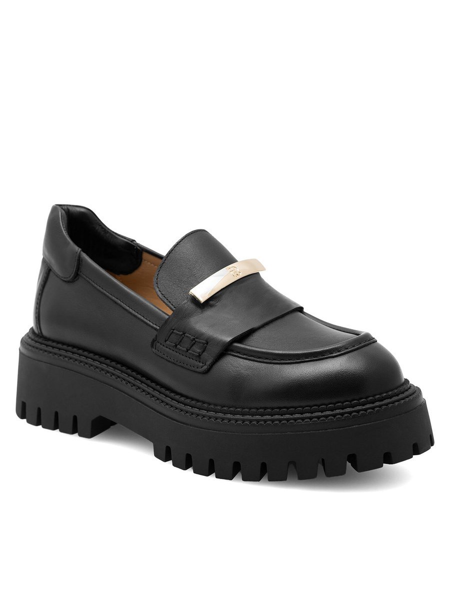 Gino Rossi Loafersy Damskie Czarny DIVYA-8047