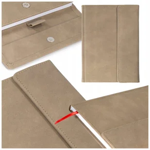 NOTES KSIĄŻKOWY ZAPINANY NUBUK PIASEK A5 - Planery - miniaturka - grafika 1